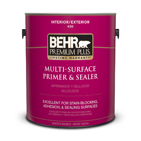 Can of Behr multi-surface paint & Sealer