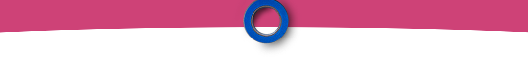 Pink ribbon with a blue circle on the middle
