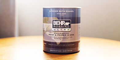 Gallon can of BEHR PREMIUM PLUS ULTRA paint