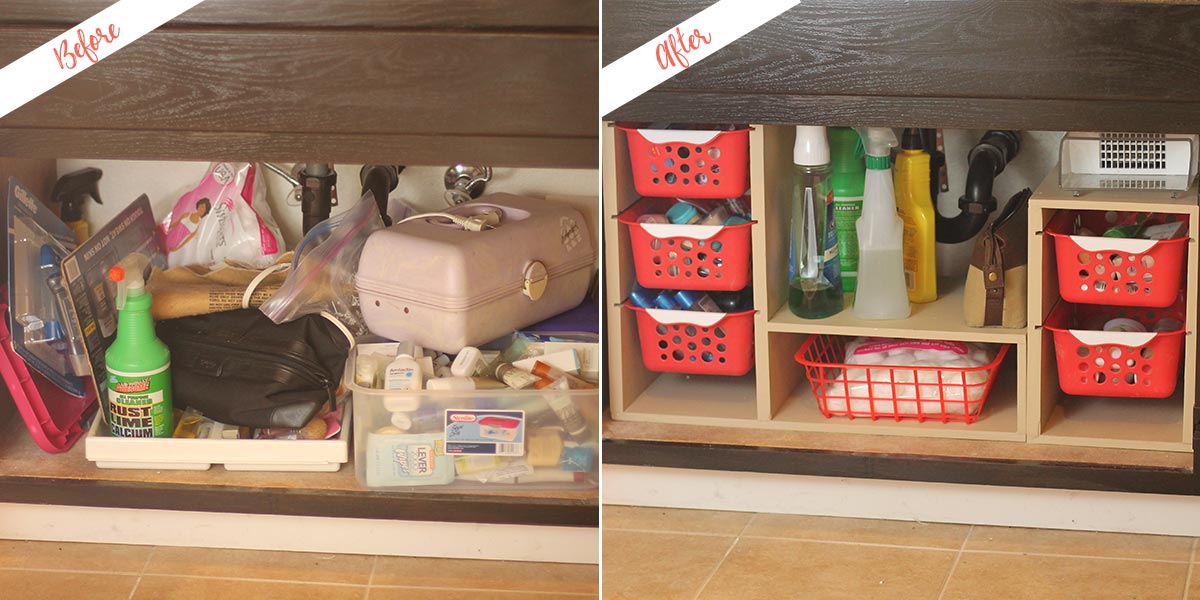 Undersink Storage project, before and after